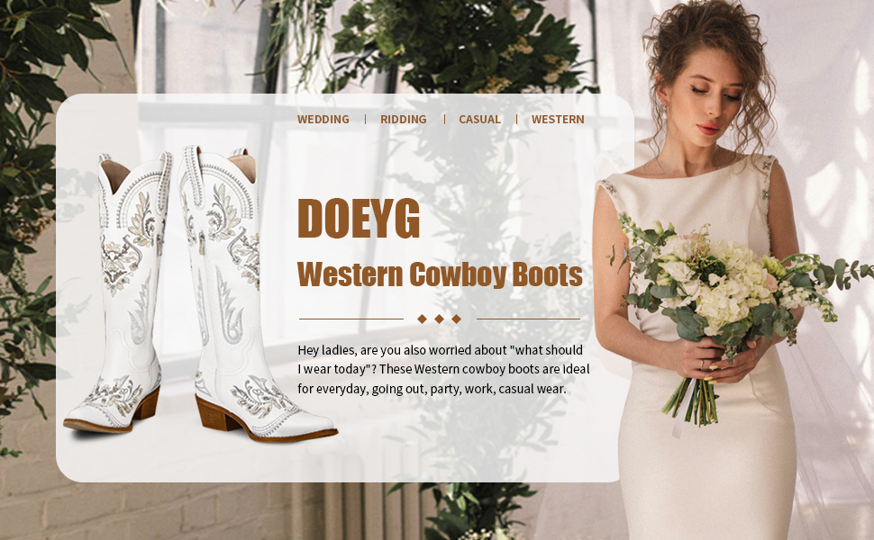 White cowboy boots