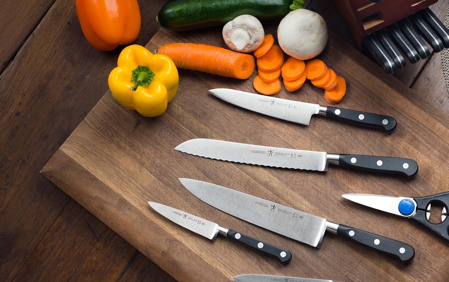 HENCKELS Aviara Premium Knife Block Set 17 PC Professional Cutlery