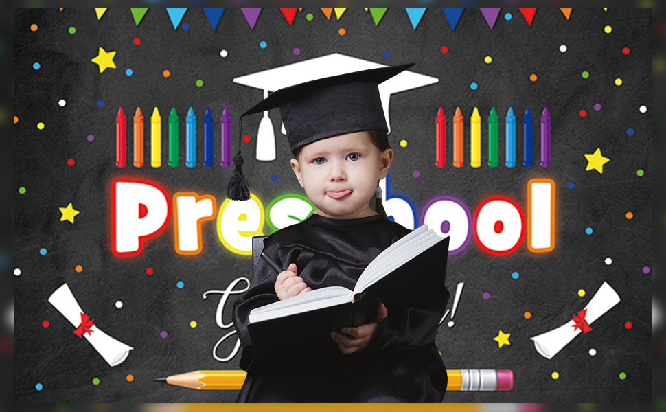 Amazon.com : Funnytree 82" x 60" Preschool Graduate Backdrop
