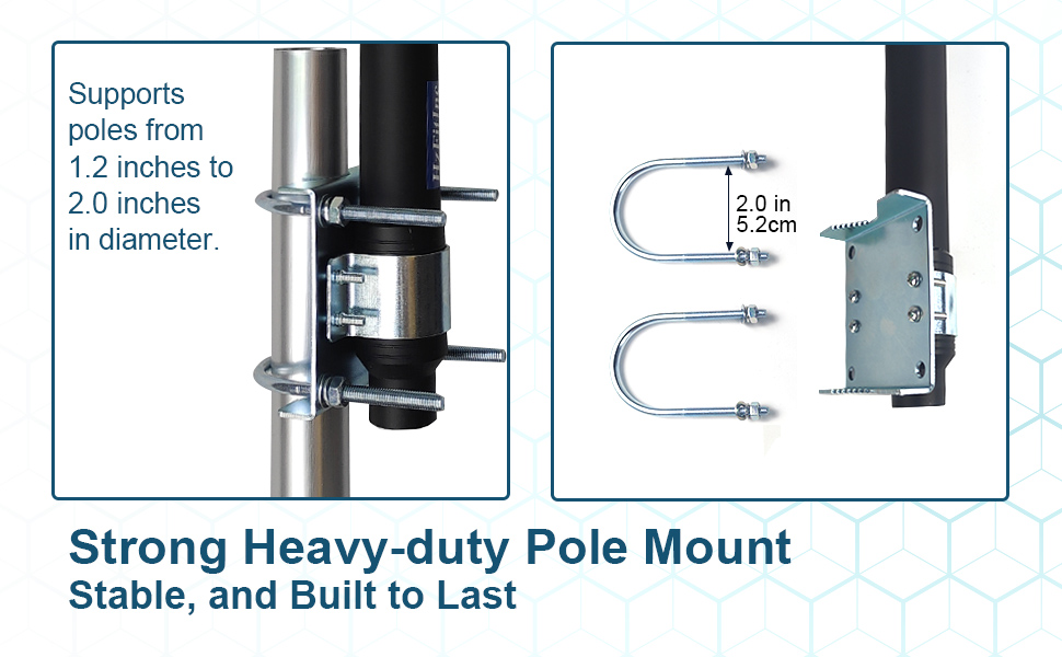 Heavy duty pole mount bracket
