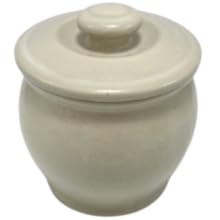 Amazon｜弥満丈製陶所欅窯 ふた付かめ (白 - 1合 / 180ml) 甕 壺