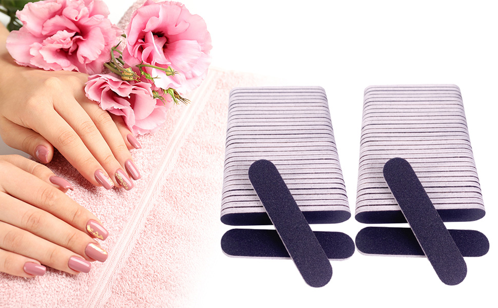 Nail Files (50 Pack), 3.6 Inch Emery Board Nail File for