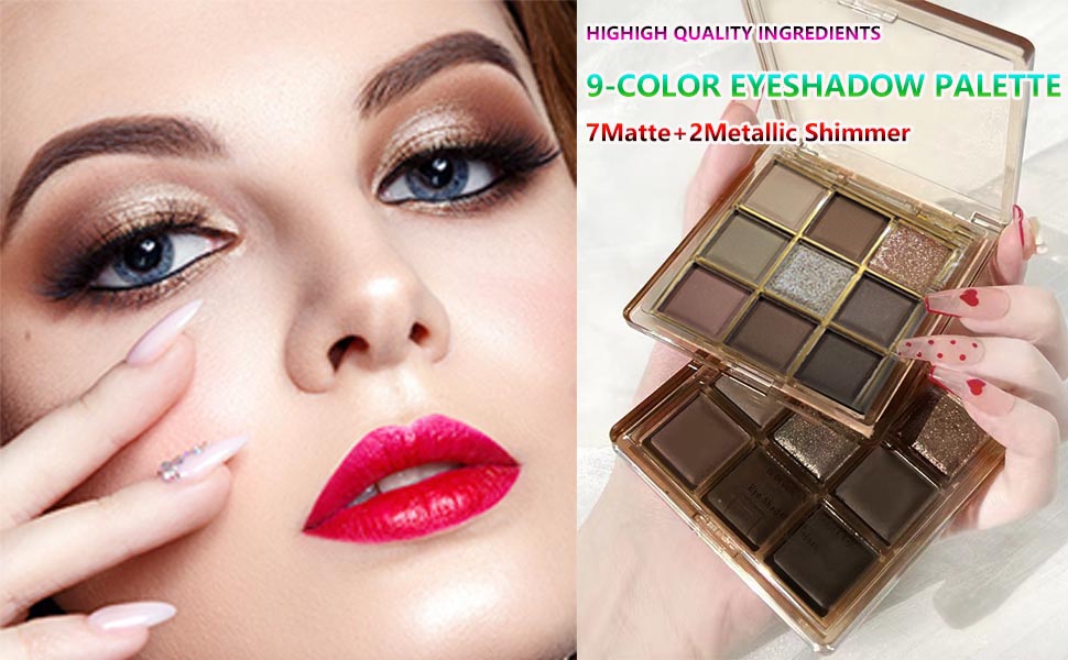 Brown Matte Shimmer Eyeshadow Palette