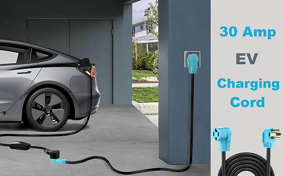 CircleCord 4 Prong 10 Feet Dryer/EV Extension Cord, 30 Amp