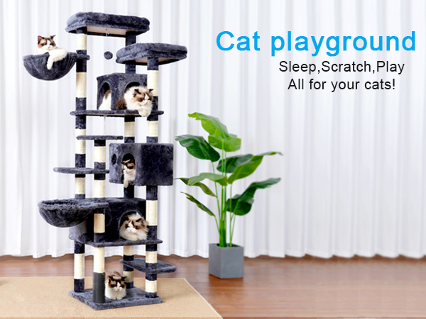 Amazon.com : Hey-brother Cat Tree, 74 inches Multi-Level XL
