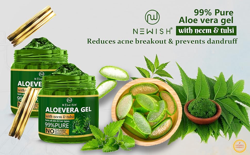 pure aloe vera gel for face, urban botanics aloe vera gel 500gm, aloe vera gel, neem aloe vera gel