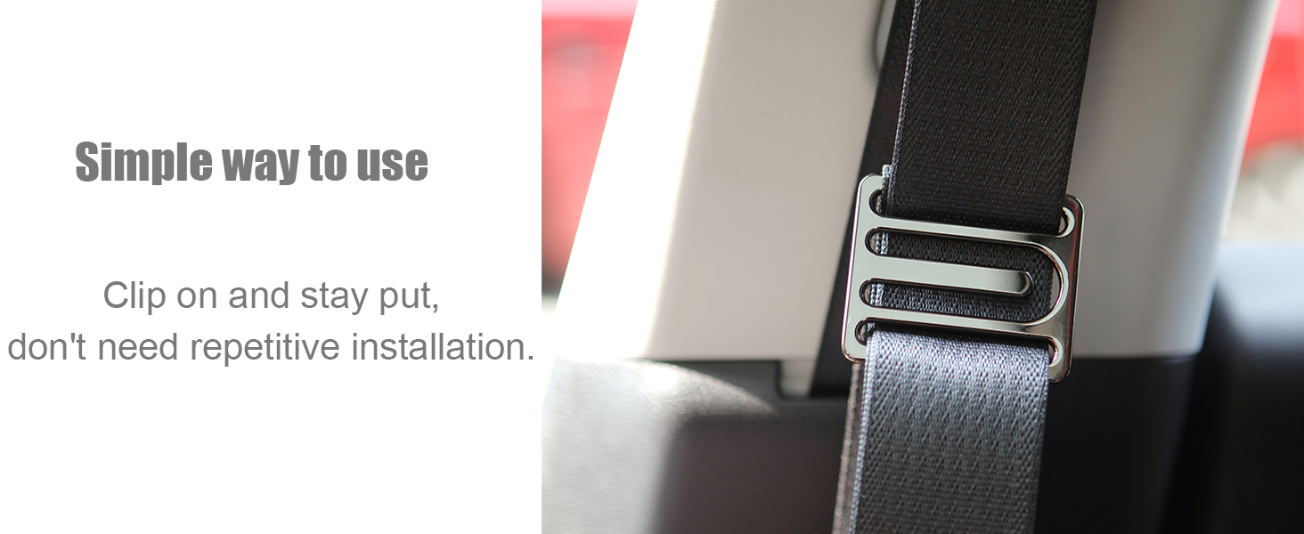 Wabular Seat Belt Clips Seatbelt Adjuster Universal All Auto Models Metal Seatbelt