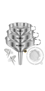 3 pieces funnel and filter screen, filter