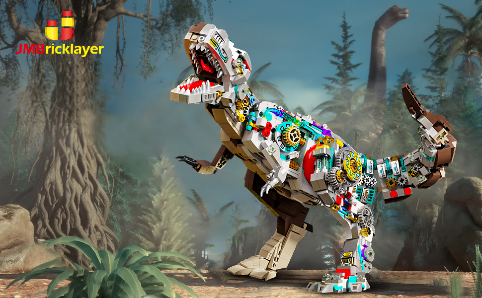 Amazon.com: JMBricklayer Mechanical T-Rex Building Kit 70140
