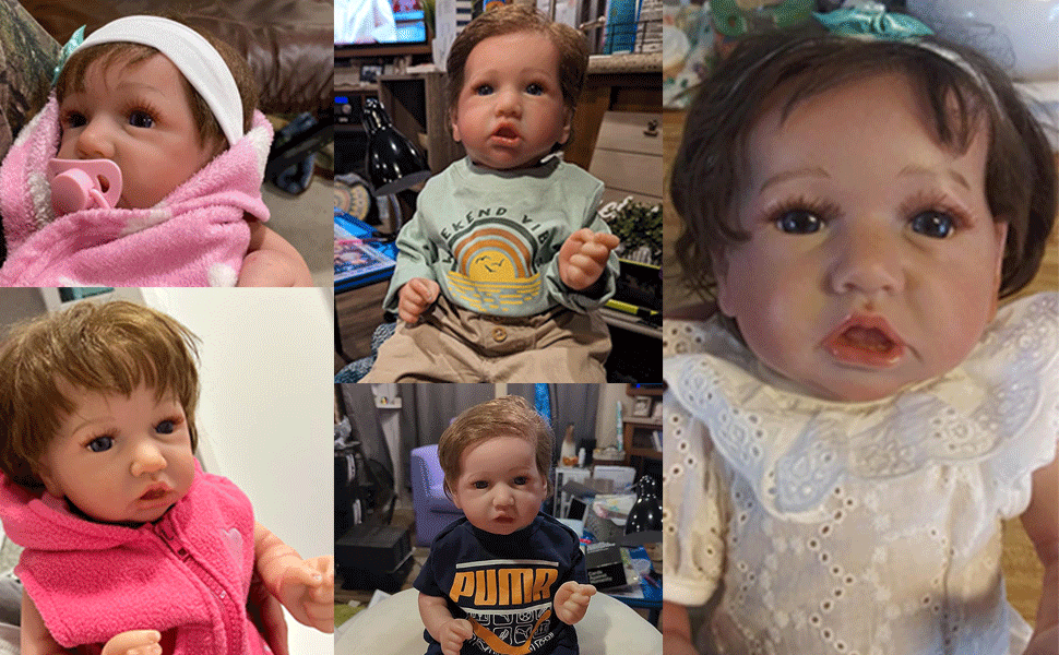 DAYOFF KIDS Realistic Reborn Baby Dolls, 18 inch Full Vinyl