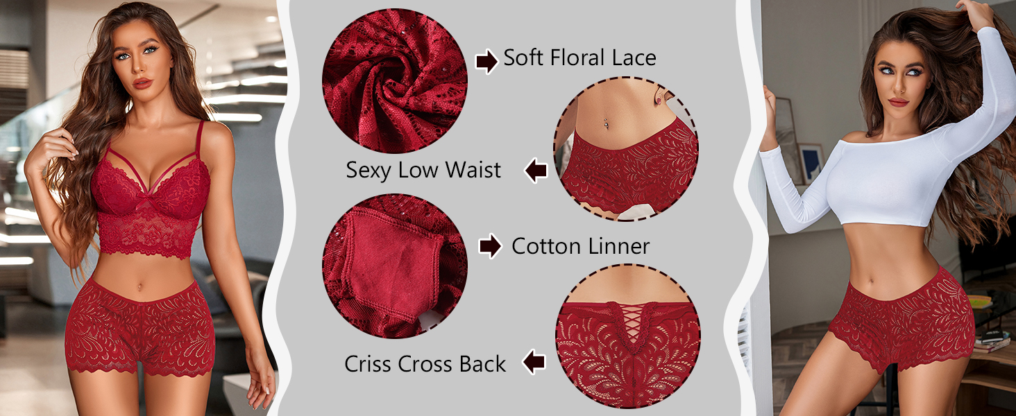 women lace boyshorts panteis womeb boxer briefs sexy lace underwera