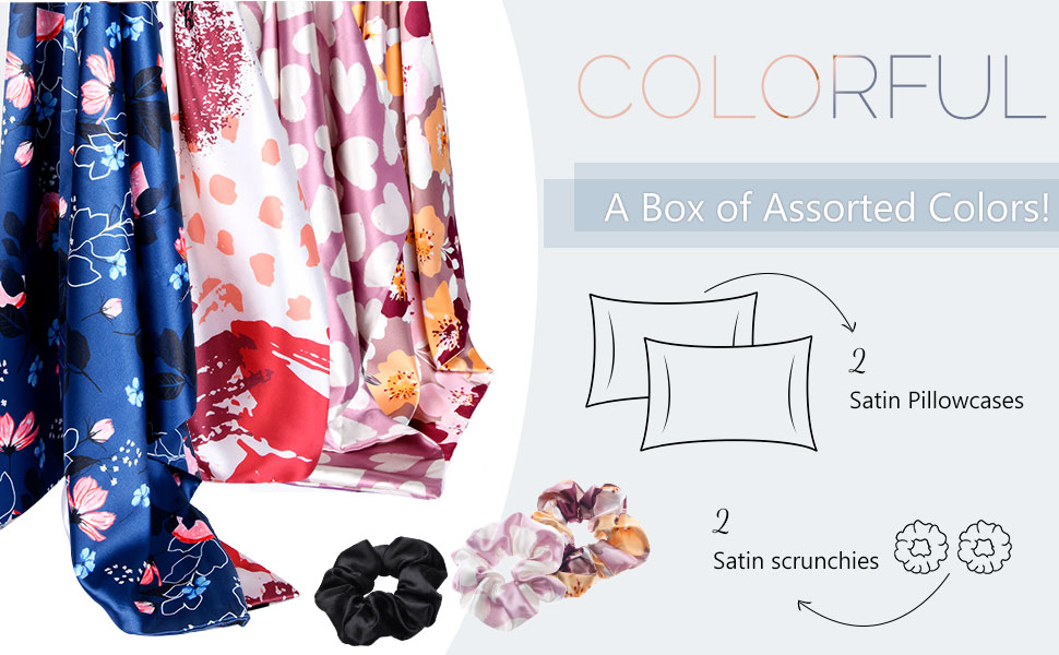 YANIBEST Satin Pillowcase for Hair and Skin Care Silk Pillowcase 2 Pack Queen Size