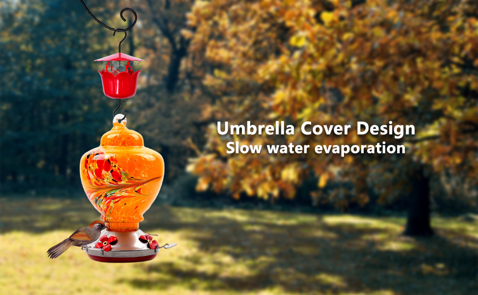 Ant Moat for Hummingbird Feeders, 5 OZ Large Red Flower