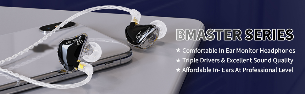 Noise Isolation Triple Drivers Wired Earphones with 2 MMCX Detachable Cables