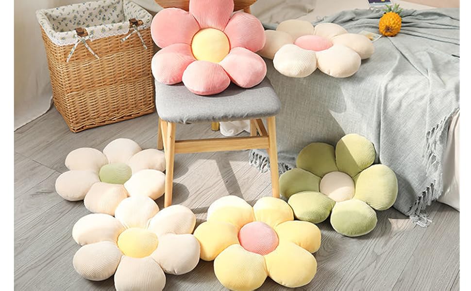 Flower Pillow Cute Pillows Seating Cushion Flower Pillow Indie Flower Shaped Pillow