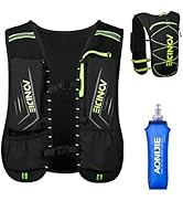 JEELAD Running Hydration Vest Trail Running Backpack BPA-Free Leak-Proof Running Water Bottles fo...