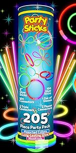205 piece glow sticks party pack