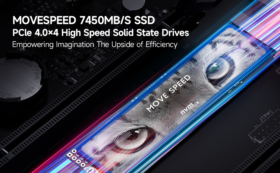 MOVE SPEED HB7450 2TB SSD for PS5 with Heatsink TLC NAND