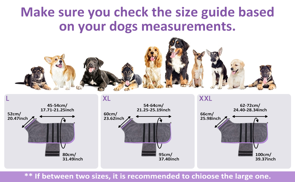 HezzLuv Microfibre Dog Bathrobe Dog Towel Wrap Super