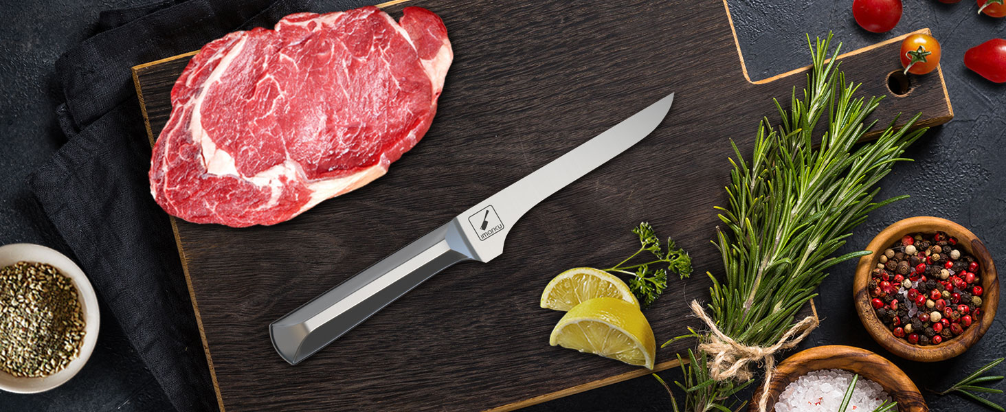 Kitchen Knife Set with Block Stainless Steel Knife Block Sets