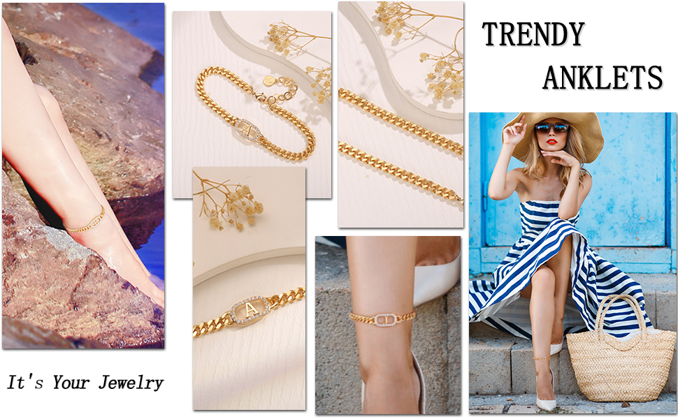 Cuban Link Anklets for Women