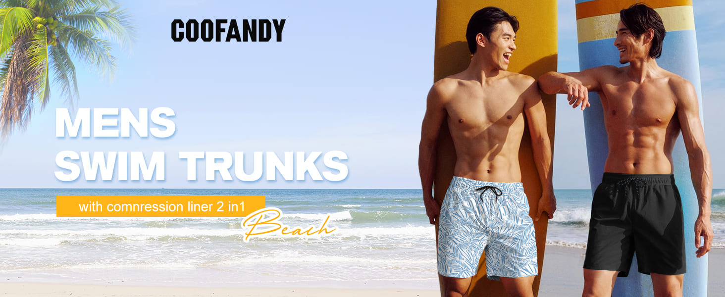 Mens Swim Trunks Quick Dry Bathing Suit Square Leg Summer Beach Shorts
