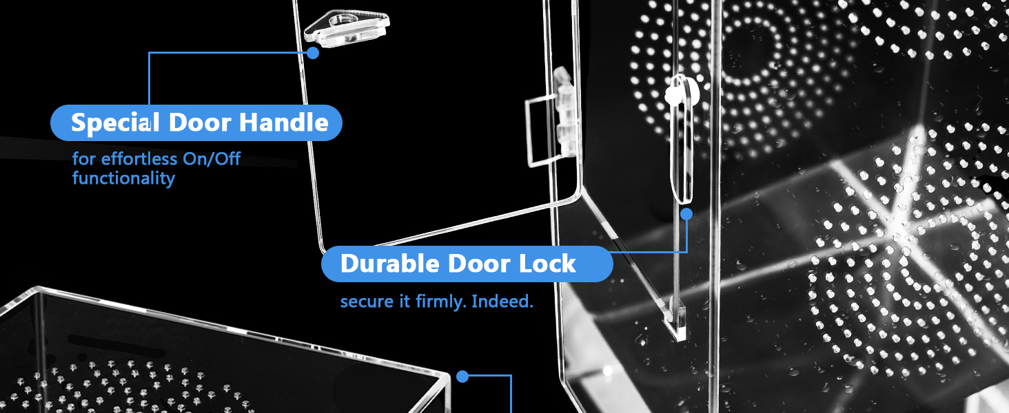 Jumping Spider Enclosure 2-1464 600 Door Lock and Door Handle