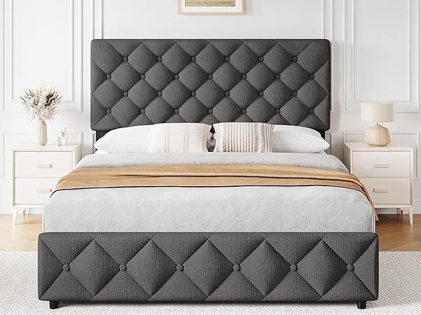 Amazon.com: GAOMON Full Size Bed Frame with 4 Storage
