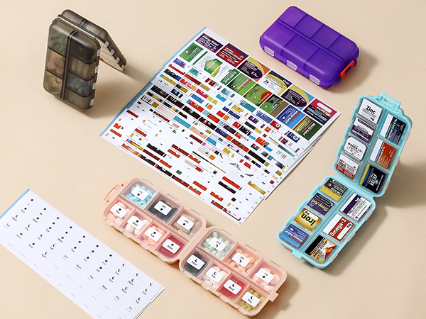 Amazon.com: 14 Grids Travel Pill Organizer Box with 415-Pcs