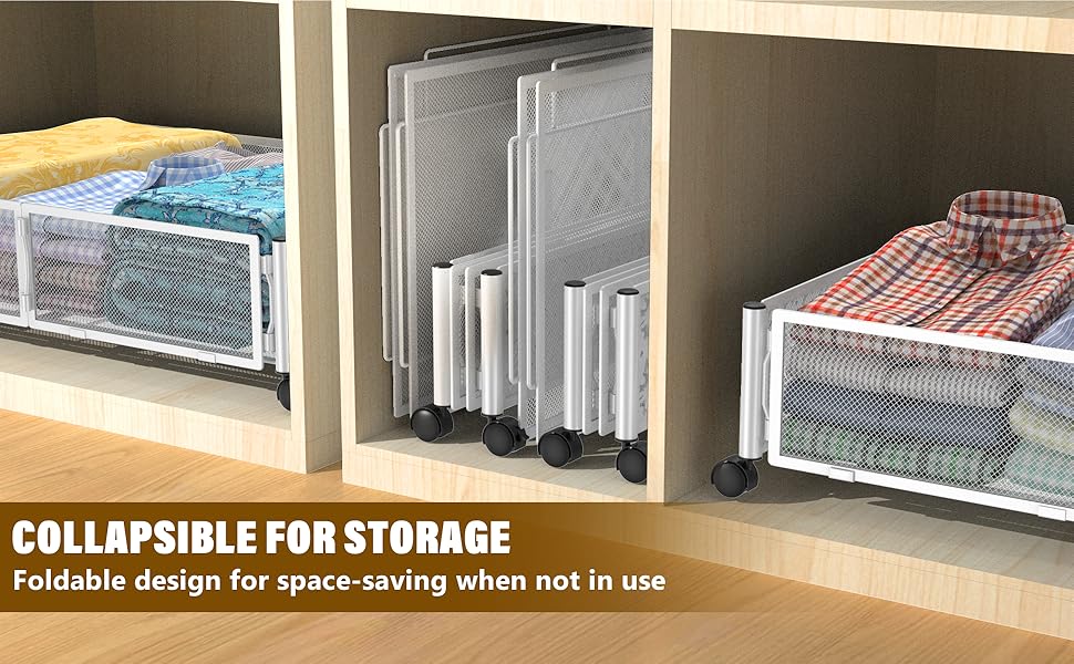 BORISI Under Bed Storage with Wheels Under Bed Storage