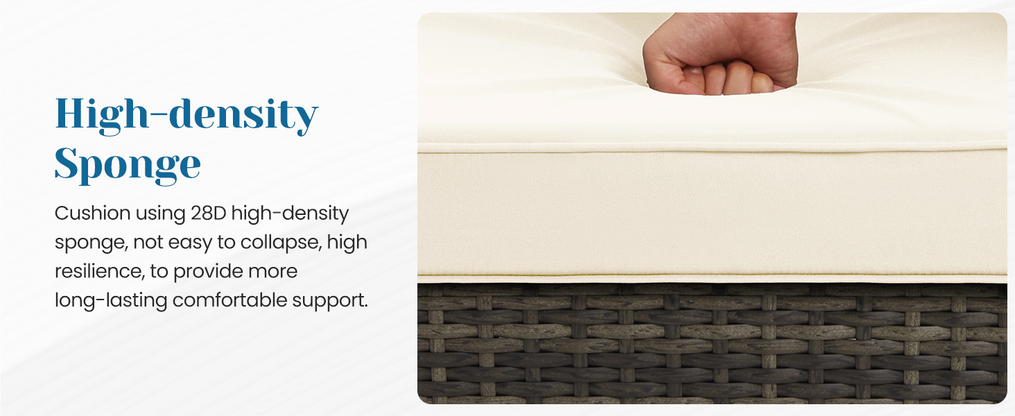 4 Pieces, Outdoor Wicker Furniture with Coffee Table