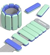 Sportneer Wrist Weights for Women Men Adjustable Silicone Weighted Bracelet Set for Gym Yoga Pila...