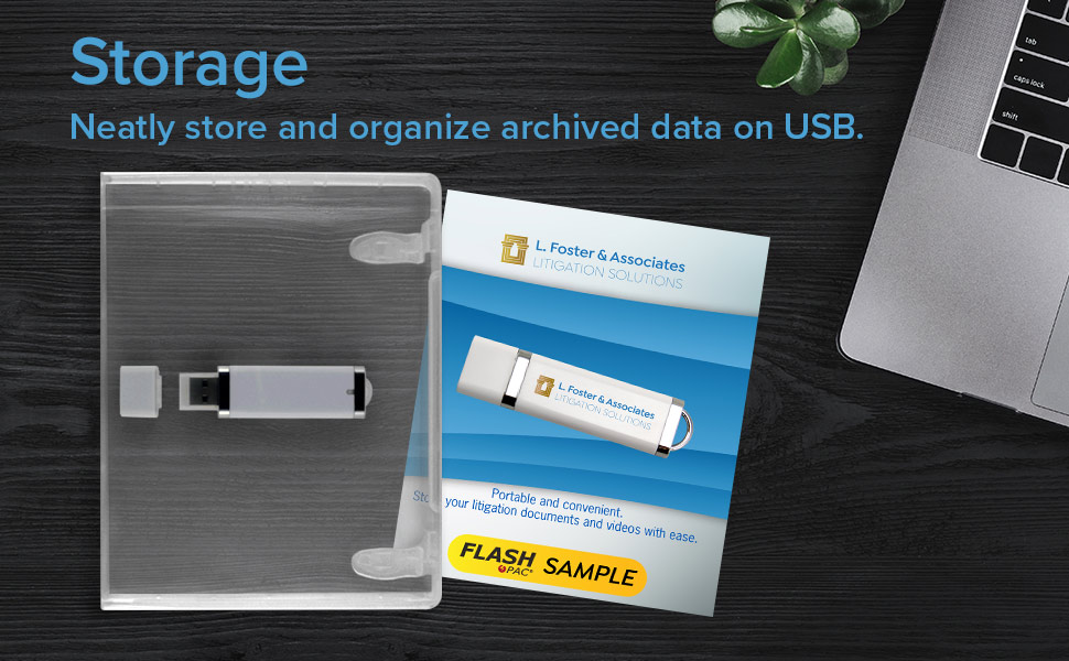 Flash Pac® USB Flash Drive Case Super Clear & Printable Cover Insert 25 Pack
