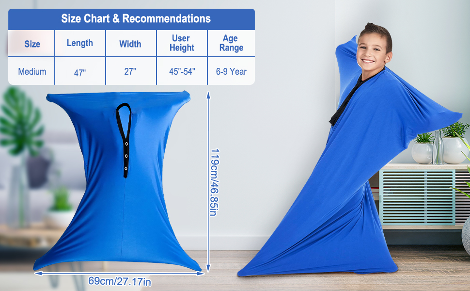 Vmxlso Body Sock Sensory Kids, 47" x 27" Sensory Body Sock Kids