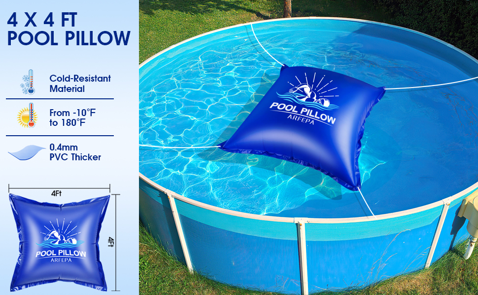 Arfepa 4 x 4 Ft Pool Pillow Pool Pillows for Above Ground