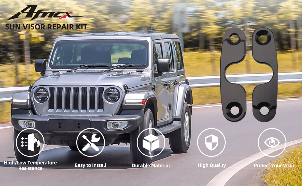 AFNCX Aluminum Alloy Sun Visor Repair Kit Heavy Duty Visor