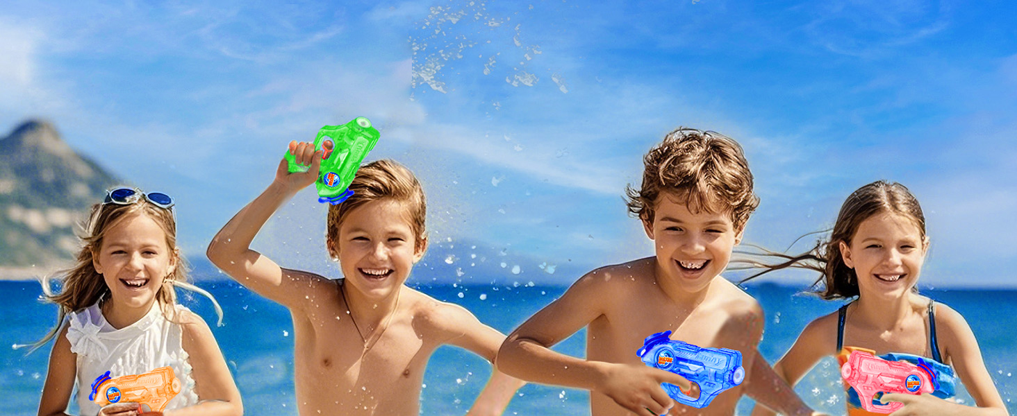 4 Pack Mini Water Gun for Kids Toddler