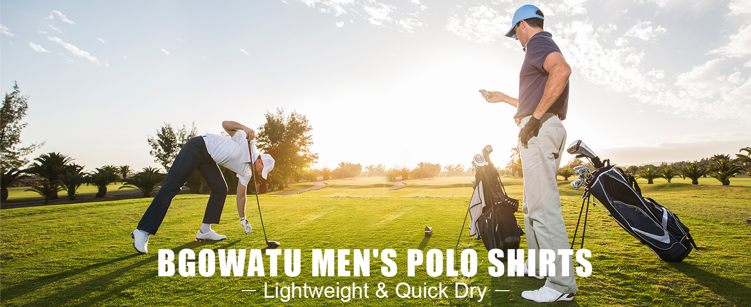 BGOWATU Men's Polo Shirts