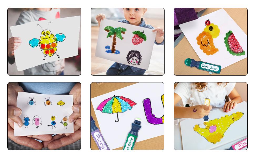 Dot Markers, Shuttle Art 14 Colours Bingo Pens (40ml) with 5 Activity