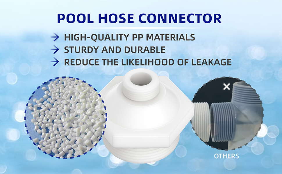 Pool Drain Connector Adapter Compatible with Intex Coleman Swimming Pump 1.5" Pool