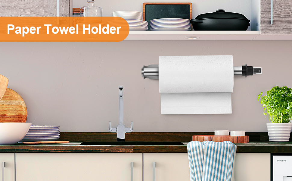 Wekuch Paper Towel Holder with Spray Bottle, Under