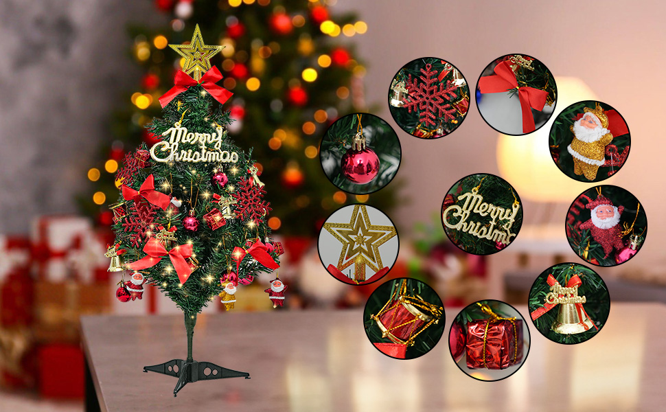 Mini Christmas Tree,Tabletop Christmas Tree 24"/60cm