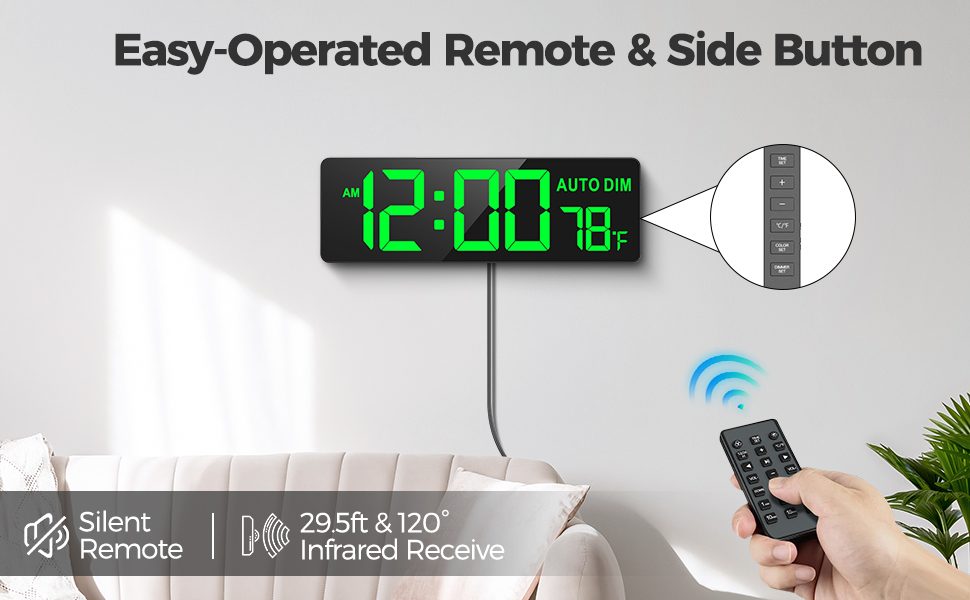 REACHER 16.5" Large Digital Wall Timer Clock with Countdown