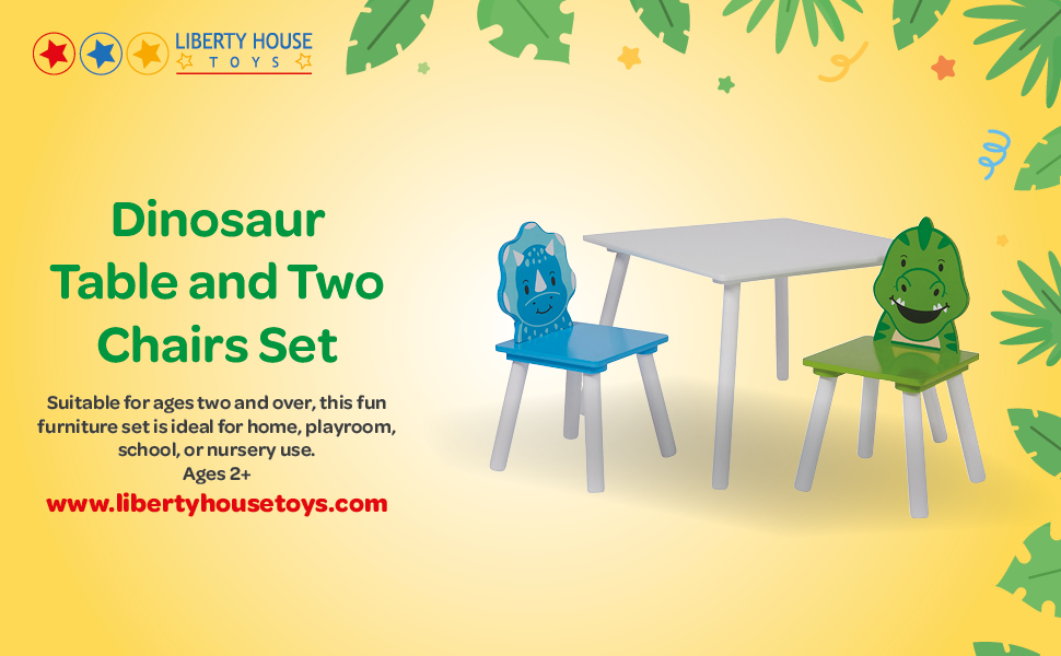 Liberty House Toys Kid's Table and Chairs Set, Engineered Wood, Blue