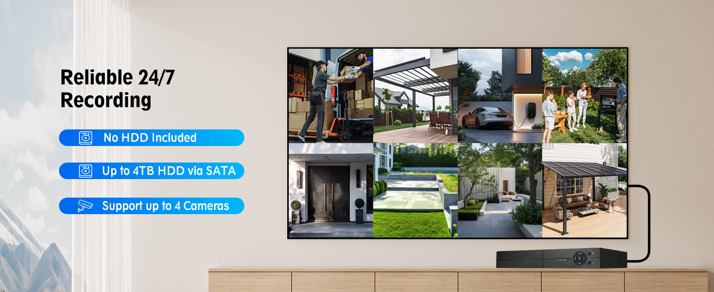 Eversecu 4 Channel Security Camera System