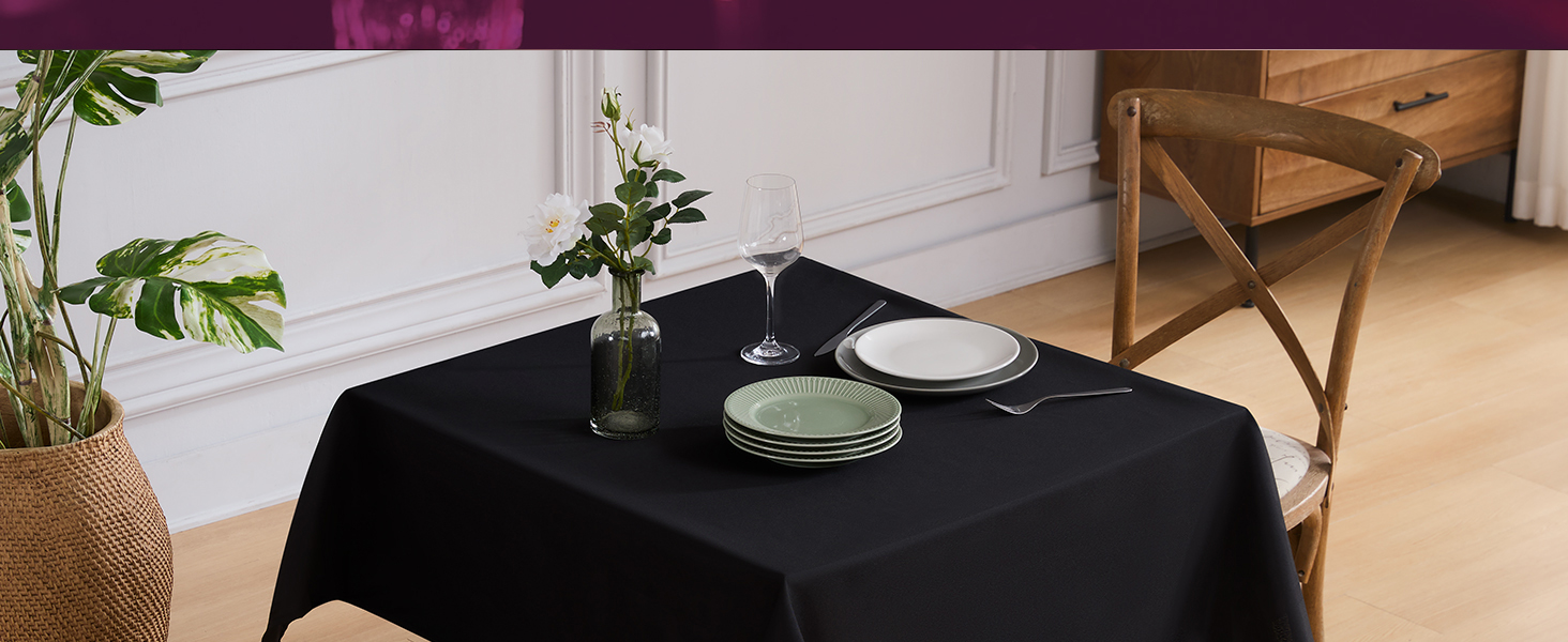Tablecloths Stain Wrinkle Resistant Washable Polyester Table Cloths for Buffet Parties Wedding