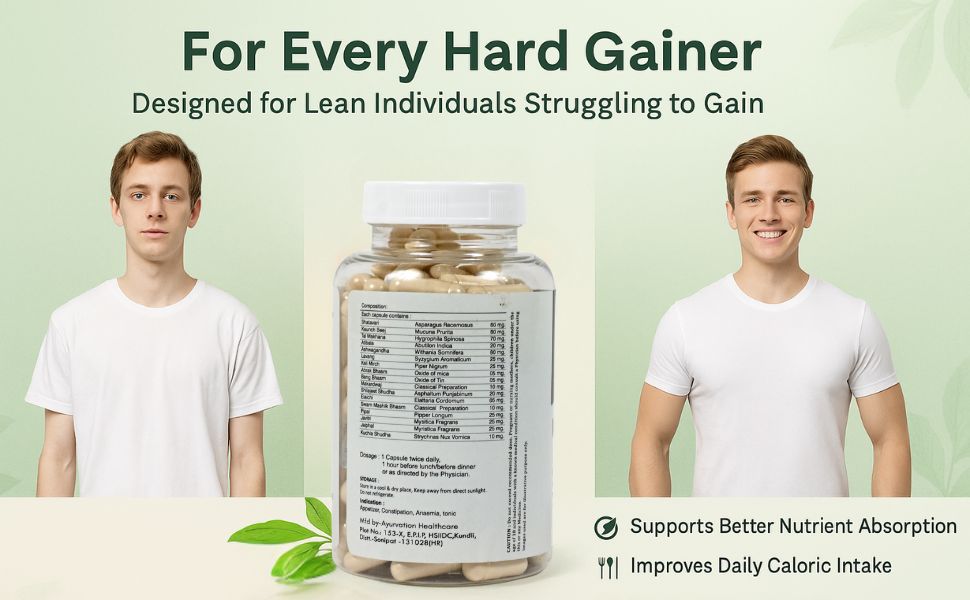 Review Avhc Weight Gain Master Capsules 500Mg, 60 Capsules | New &Amp; 17 Spn-Wt380