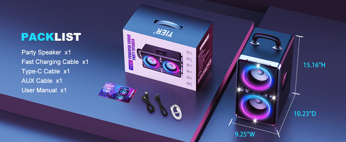 yier speakers bluetooth wireless