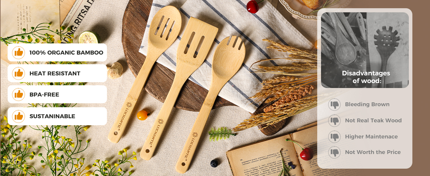 wooden spoons for cooking