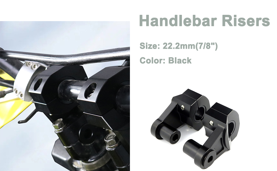 Mantt Universal CNC Handlebar Riser (2 inch Riser) 7/8" (22 mm), Fit